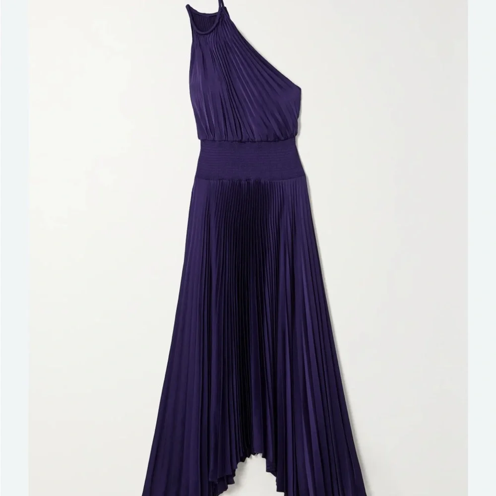 A.L.C. Ruby Pleated One Shoulder Dress size 8 - Picture 4 of 12